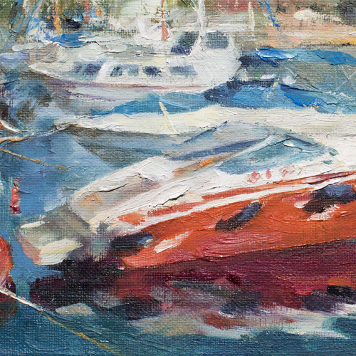 憩いの郷-01】油絵原画 F0サイズ一点物 額縁付 豪華プレゼント