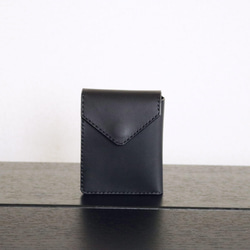 お財布をスマートに持ち歩ける、 コンパクトウォレット / ブラック（オイル） 6枚目の画像
