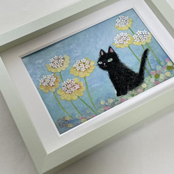 花と黒猫 (原画) 3枚目の画像