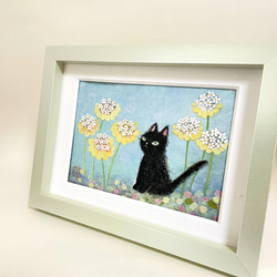 花と黒猫 (原画) 2枚目の画像
