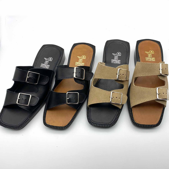 HOMARE DoubleBelt Leather Sandals MEN'S 日本製　【国内送料は無料です】　 1枚目の画像