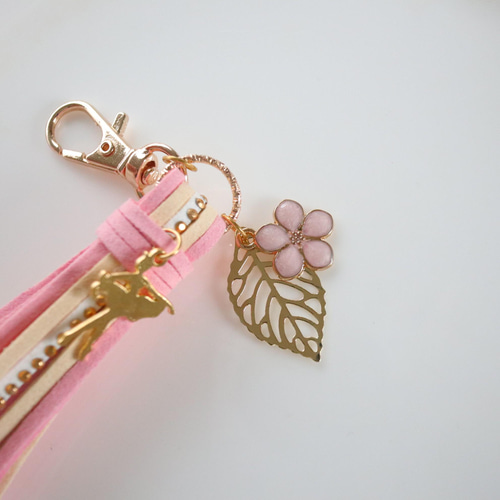 バレエ タッセル チャーム ☆桜フラワー☆/キーホルダー/バッグ 