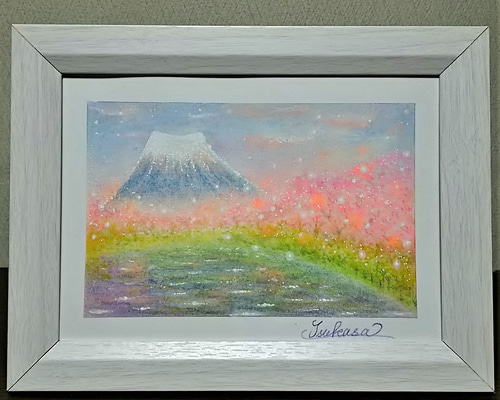 癒しの絵 パステル画 水彩画 （頑張っている人が自分に向き合う