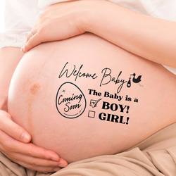 【e-1】マタニティフォトシール　タトゥーシール　妊婦　赤ちゃん　ベビー　ベリーペイント　マタニティフォト　セルフフォト 3枚目の画像