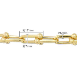 リンクチェーン ネックレス ゴールド色（コマLサイズ／全長約53cm） 7枚目の画像