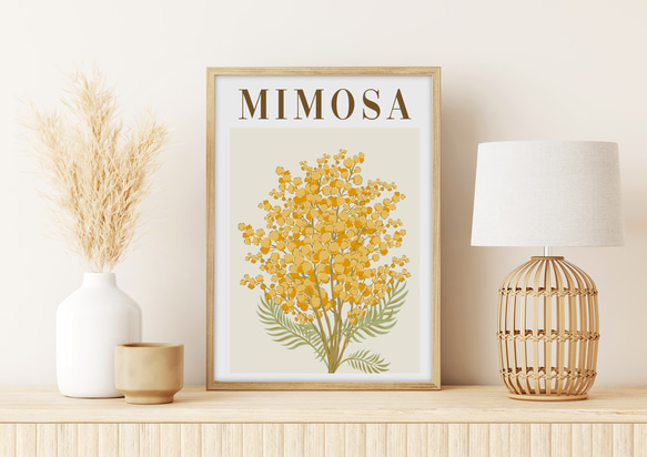 テクスチャーアート　絵画　インテリアアート　立体　花　絵　ミモザ　北欧 テクスチャーアート 絵画 インテリアアート 立体 花 絵 ミモザ 北欧