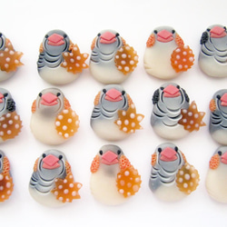 【オーダー】キンカチョウ【和菓子風】 1枚目の画像