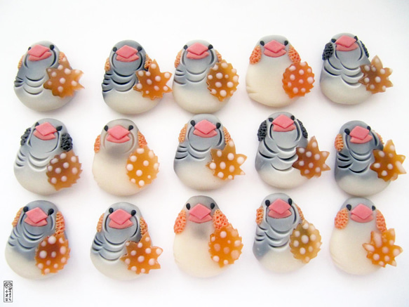 【オーダー】キンカチョウ【和菓子風】 1枚目の画像