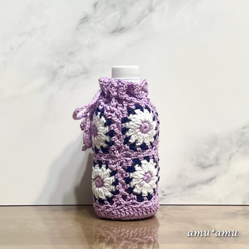 350ml モチーフデザインのペットボトルカバー（ラベンダー） その他