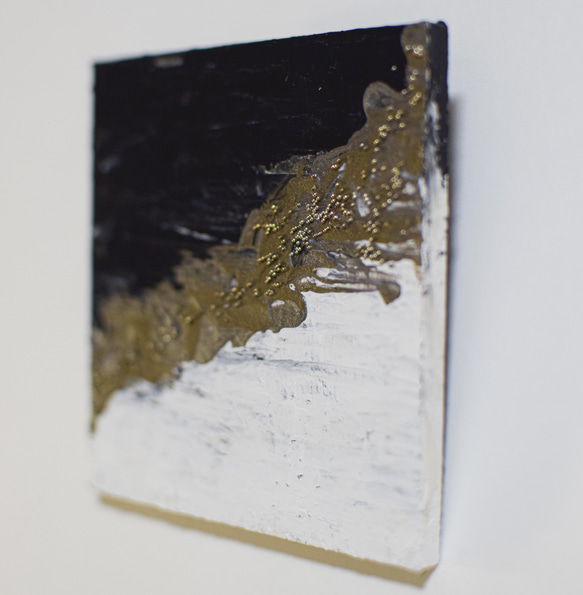 抽象画　「天の川２」　アート　マット　インテリア　絵画　ゴールド 3枚目の画像