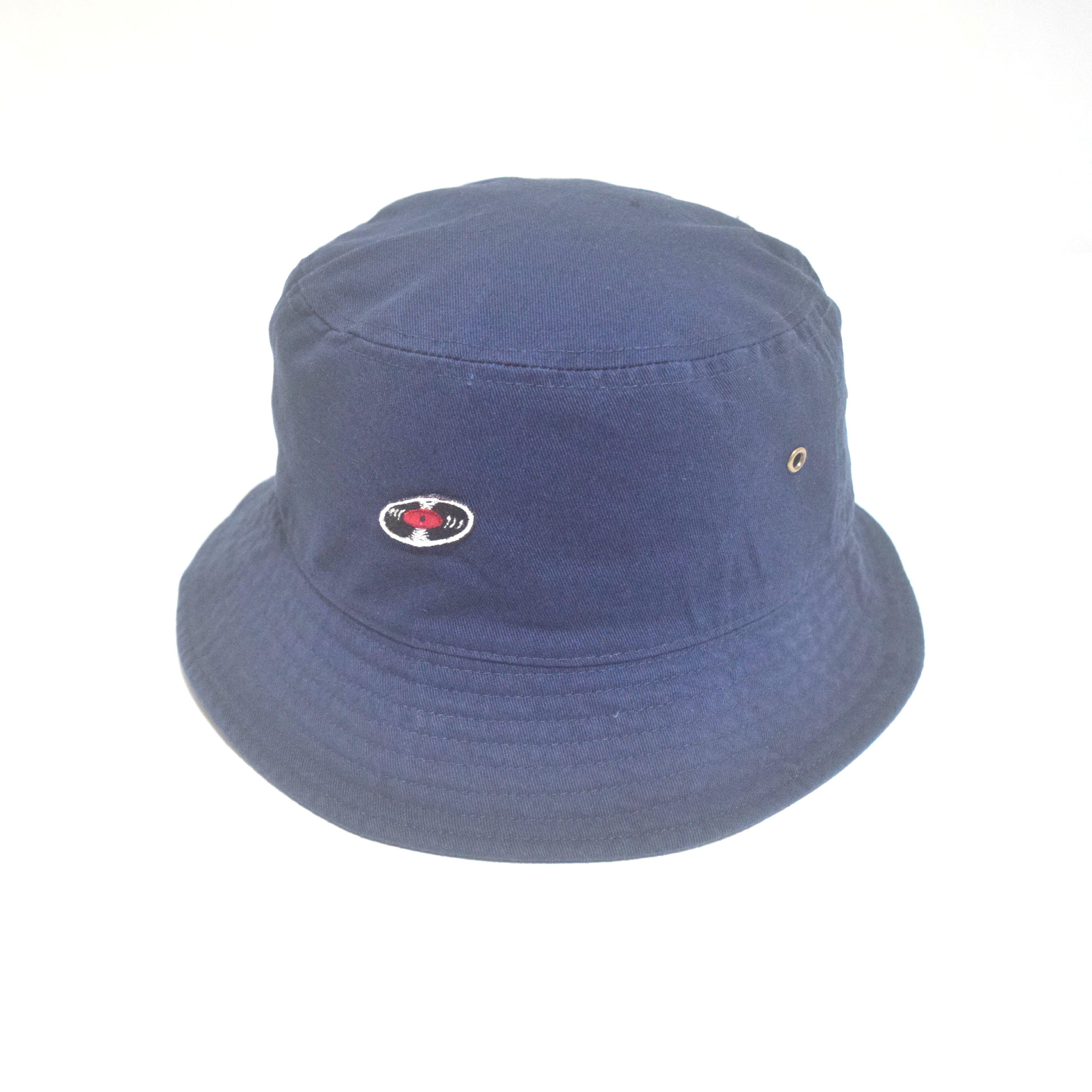 バケットハット（レコードワッペン）　ネイビー　60cm　ユニセックス　2022新色　WATERFALL　コラボ商品
