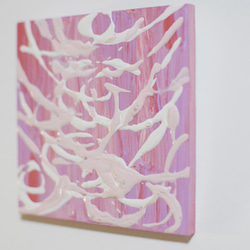 抽象画　「舞う桜」　アート　ピンク　桜　インテリア　絵画　 3枚目の画像