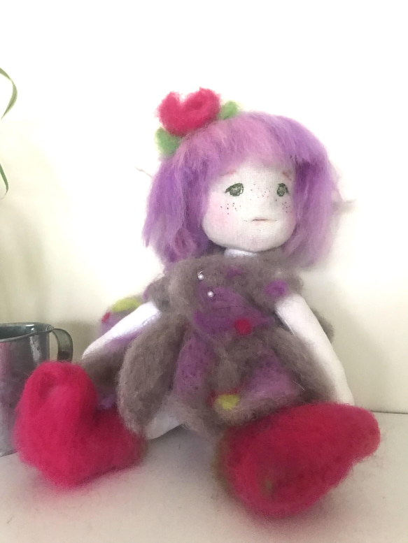 入園、入学、お誕生日のお祝いに。手作りの人形。世界に一つだけのお人形。癒しドール。ウオルドーフ人形。 9枚目の画像