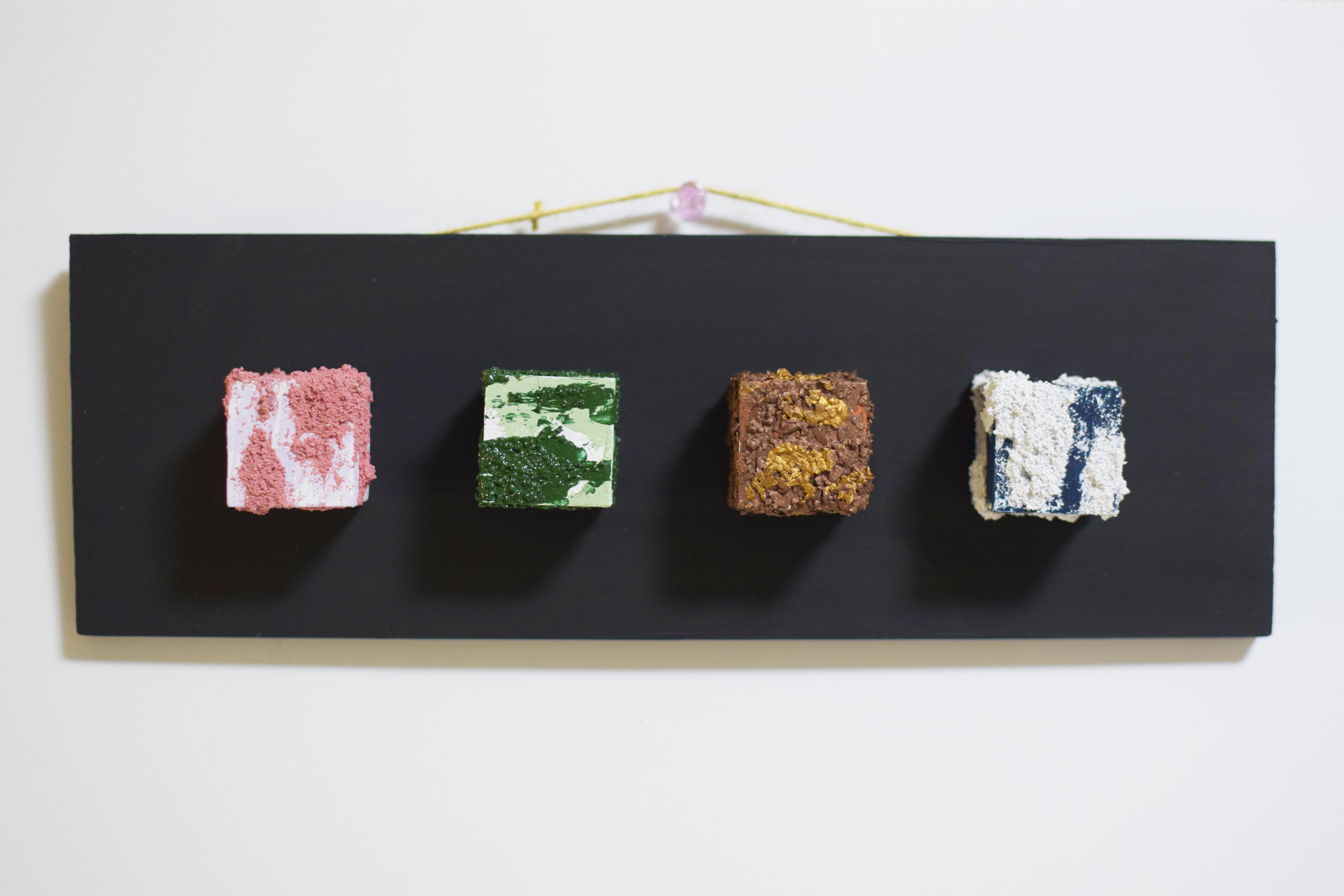抽象画 「四季」 アート 黒 インテリア 絵画 春 夏 秋 冬 絵画