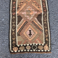 【送料無料】オールドキリム トルコ 手織り ヴィンテージ ラグ 94x54cm Small Size 3枚目の画像