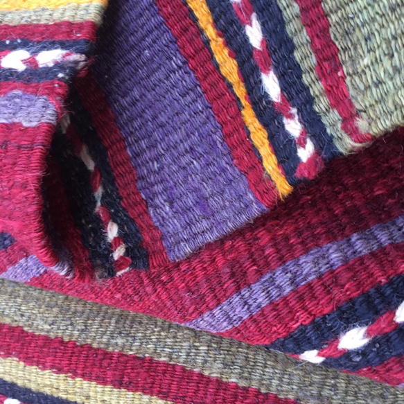 【送料無料】オールドキリム トルコ 手織り ラグ 201x145cm 10枚目の画像