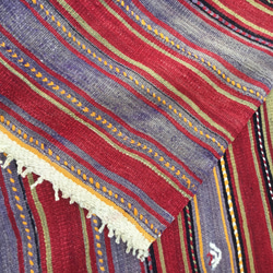【送料無料】オールドキリム トルコ 手織り ラグ 201x145cm 5枚目の画像