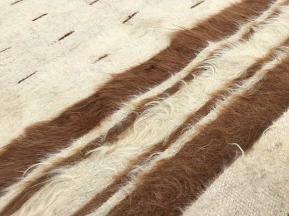 【送料無料】トルコ 手機織り ヴィンテージ毛布 173x140cm 7枚目の画像