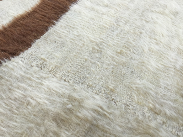 【送料無料】トルコ 手機織り ヴィンテージ毛布 167x128cm 6枚目の画像
