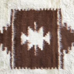 【送料無料】トルコ 手機織り ヴィンテージ毛布 180x146cm 4枚目の画像