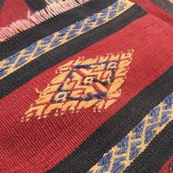 【送料無料】オールドキリム Small Size 95x81cm トルコ 手織り ヴィンテージ ラグ 5枚目の画像