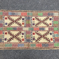 【送料無料】オールドキリム トルコ 手織り ヴィンテージ ラグ 120x72cm 9枚目の画像