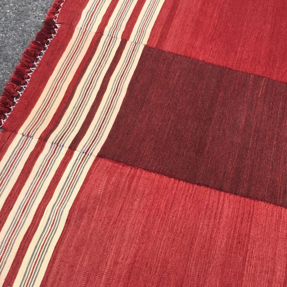 【送料無料】オールドキリム トルコ 手織り ヴィンテージ ラグ 216x145cm 9枚目の画像