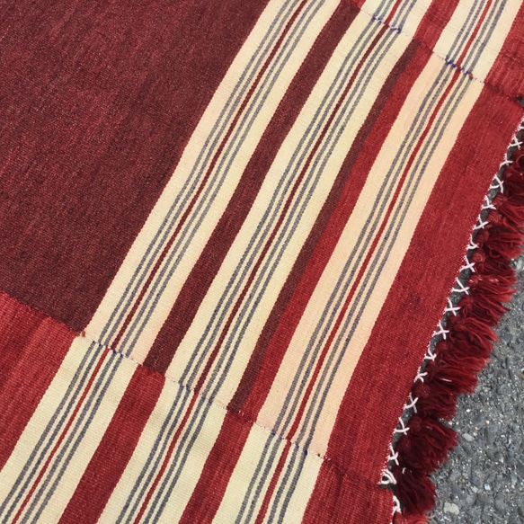 【送料無料】オールドキリム トルコ 手織り ヴィンテージ ラグ 216x145cm 7枚目の画像