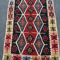 【送料無料】オールドキリム トルコ 手織り ヴィンテージ ラグ 172x112cm 2枚目の画像