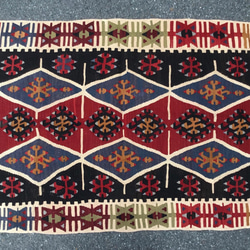 【送料無料】オールドキリム トルコ 手織り ヴィンテージ ラグ 172x112cm 9枚目の画像