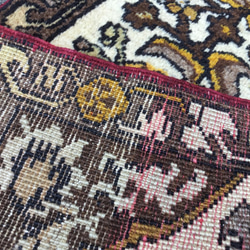【送料無料】手織りトルコ絨毯 Small Size 92x49cm ヴィンテージ ラグ 7枚目の画像