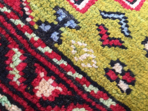 【送料無料】手織りトルコ絨毯 Small Size 92x56cm ヴィンテージ ラグ 6枚目の画像