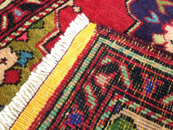 【送料無料】手織りトルコ絨毯 Small Size 92x56cm ヴィンテージ ラグ 4枚目の画像