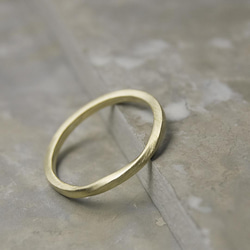 つや消し 真鍮ワンポイントハーフツイストリング 1.5mm幅 マット｜BRASS RING｜708 3枚目の画像