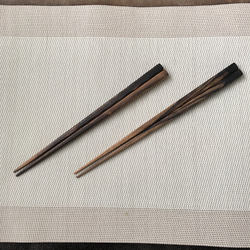 黒柿　夫婦箸　手作り 1枚目の画像