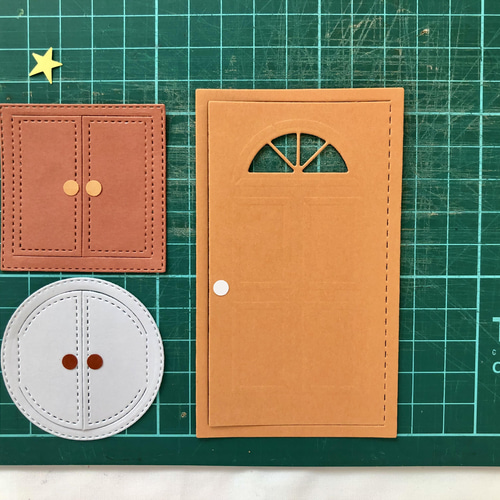 アルバムなどに♪開く仕掛け！画用紙deドア・窓・星 その他素材 toika