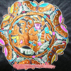 貴州 ミァオ族刺繍 中国 織物アート 100% ステッチ エスニック  ミァオ族 モン族アートワーク#248 2枚目の画像