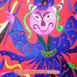 貴州 ミァオ族刺繍 中国 織物アート 100% ステッチ エスニック  ミァオ族 モン族アートワーク#259 2枚目の画像