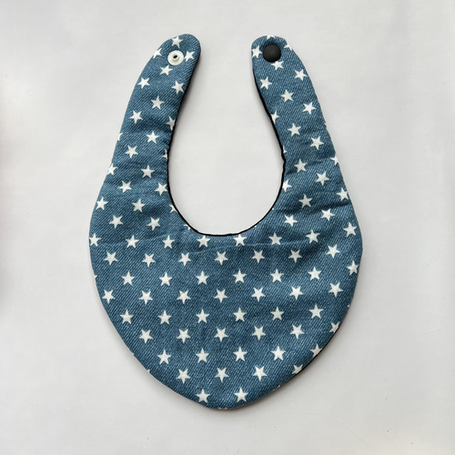 とんがりスタイ ハンドメイド スタイ デニム×星 お名前刺繍スタイ 