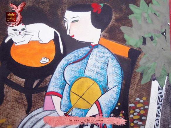 水彩画 風景画 中華人民共和国 画家 婁中國 直筆 額装