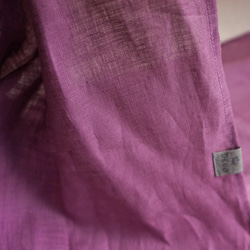 秋冬亞麻披肩紫粉色 第6張的照片