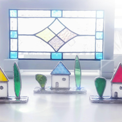 特大サイズ　ステンドグラス　ピンクローズのパネル(スタンド付)65.3㎝×47㎝ 特大サイズ ステンドグラス ピンクローズのパネル(スタンド付