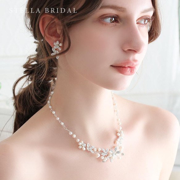 美品　STELLA BRIDAL ネックレス イヤリング セット Mサイズ