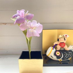 布花 ショウブ 花菖蒲　端午の節句のお飾りに 6枚目の画像