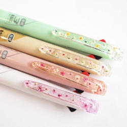 【Take☆さま専用】きらきらハーバリウムボールペン♡春色三色3本セット③ 数量限定】ジェットストリーム3色ペン 0.5mm/ハーバリウム