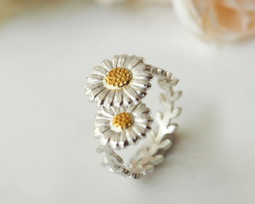 [韓国人気ジュエリー] Daisy Garden Ring （2種類から選択一つ） f10934a060d13770c1aaedbdbae358