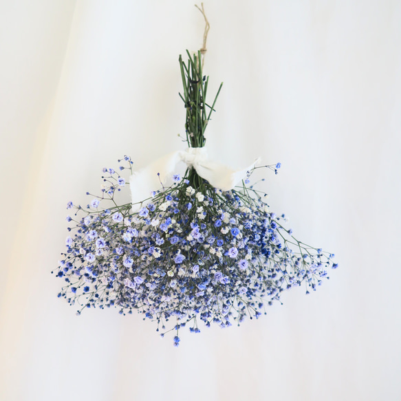 【特集掲載】lavender baby's breath swag（ラベンダーカラーかすみそうのスワッグ） 1枚目の画像