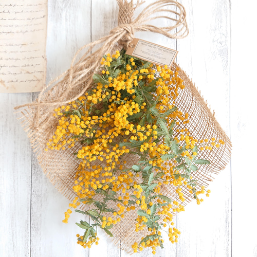送料無料】ドライフラワーミモザスワッグ. ドライフラワー Lina Liry