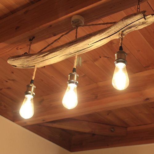 流木インテリア　ペンダントライト　エジソン6灯付　ヴィンテージソケット 流木インテリア エジソン6灯付 ヴィンテージソケット かなりおしゃれな