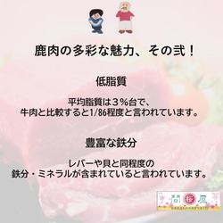 【桜問屋の極上鹿肉(すね肉／お試しサイズ)】関西三つ星シェフ推薦　（ワンポイント料理ガイド付／250~290g） 4枚目の画像